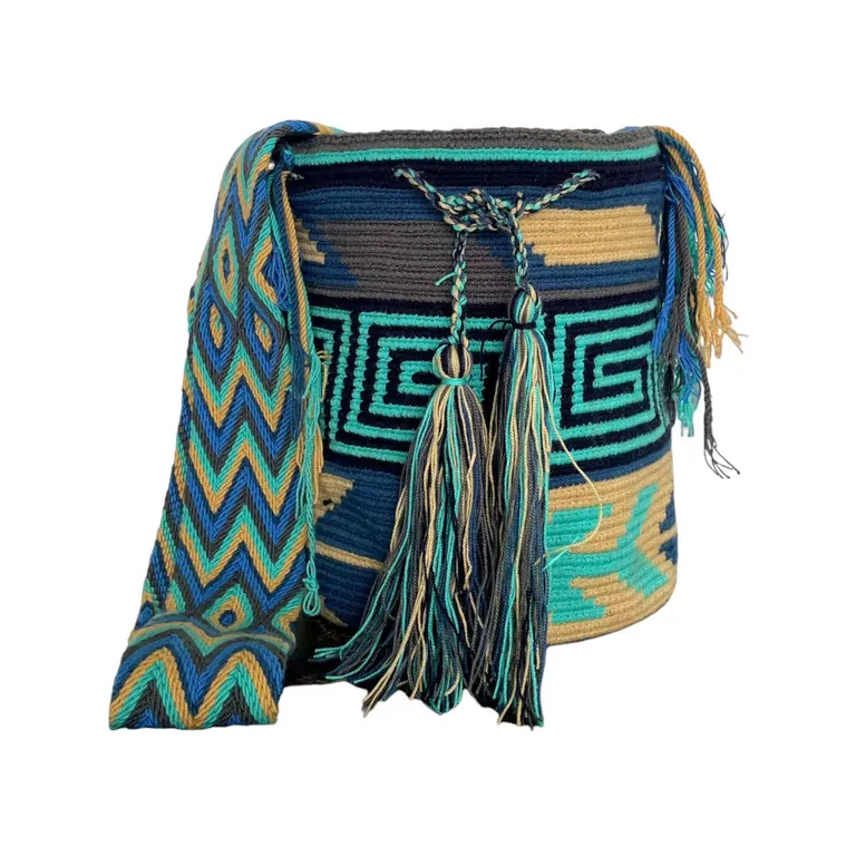 Mochila Wayúu WD-08 — iluminación corregida, foto 1 Mochila Wayúu WD-08 — vista 1